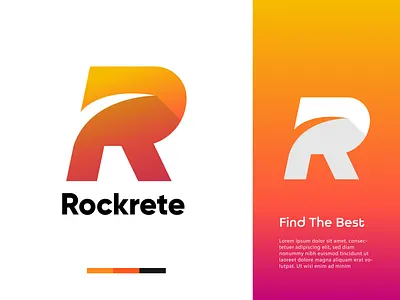 Rockrete Logo app logo brand identity branding gradient logo graphic design icon logo iconic logo letter r lettering logo logo trend 2023 logo trends logomark minimal logo mobile app logo modern logo most popular logos r logo rocket logo website logo