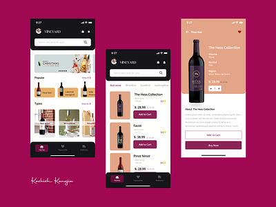 Vineyard Ui/Ux Design app branding design graphic design icon illustration logo motion graphics typography ui ux vector