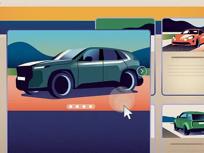 Car illustrations adobe illustrator adobe photoshop amsterdam anwb auto branding car car illustration design editorial graphic design holland illustration jeep logo porsche ui