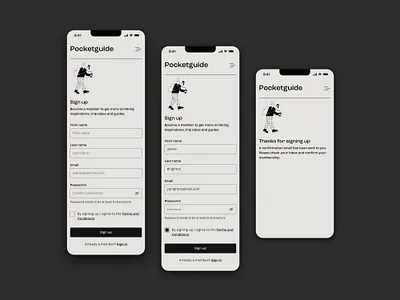 DailyUI #001 | Hiking guides sign up page app design dailyui design mockup form design hiking guide mobile design product design register sign up typography ui design ux design web design