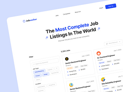 Job Listing Page Website Exploration clean desainer design designer elegant hi fi lo fi minimal minimalist product designer straightforward ui uiux uiux desain uiuxdesainer uiuxdesigner uiuxdesiner ux website