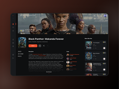 Video Streaming Platform (page film) cinema design streaming platform ui video