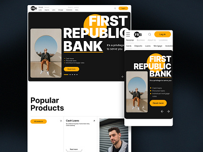 First Republic Bank - website redesign bank business design finanse graphic design landing landing page mobile responsive responsive design ui ux web design website