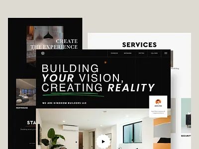 Kingdom Builders Landing Page Redesign branding case study constructions design general contractor landing landing page popular real estate realtor ui ui design ux victorcardero web web design