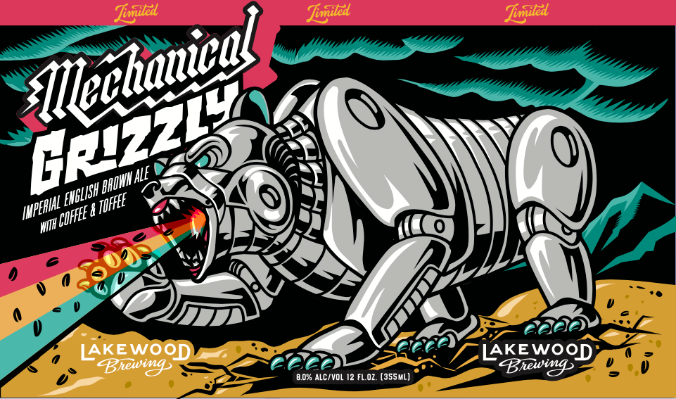 MECHANICAL GRIZZLY and MECHANICAL SERIES design graphic design hand lettering illustration lettering logo type vector