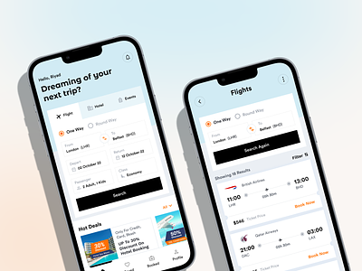 Tripify Travel Booking App analytics app design application booking booking app customer journey flight ios minimal mobile mobile app mobile app design mobile ui schedule tickets tickets app tourism travel app trip vacation