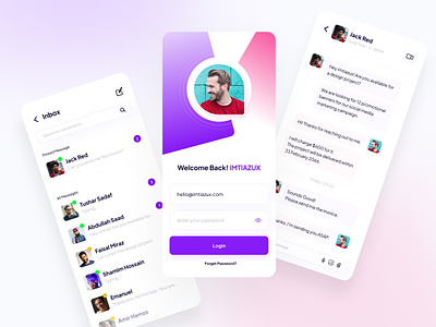 Chatting App | DailyUi 013 013 app chat chat app chatting connect conversation cross platform daily ui 013 direct direct messaging emoji imtiazux messaging messaging app mobile app social networking ui ux