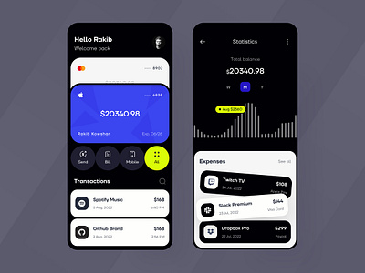 Wallet App Design 2023 trend android app app design banking app bill pay app finance app ios mobile app mobile design money transfer app payment app send money app ui ux wallet app