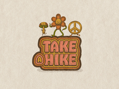 Take a Hike Illustration illustration typography