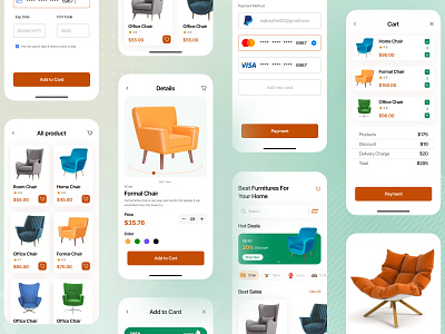 Furniture App Design app app design chair chair app delivery ecommerce ecommerce furniture app furniture furniture app furniture app design furniture company industry mobile app sajib shop sofa table ui design ux design wood product