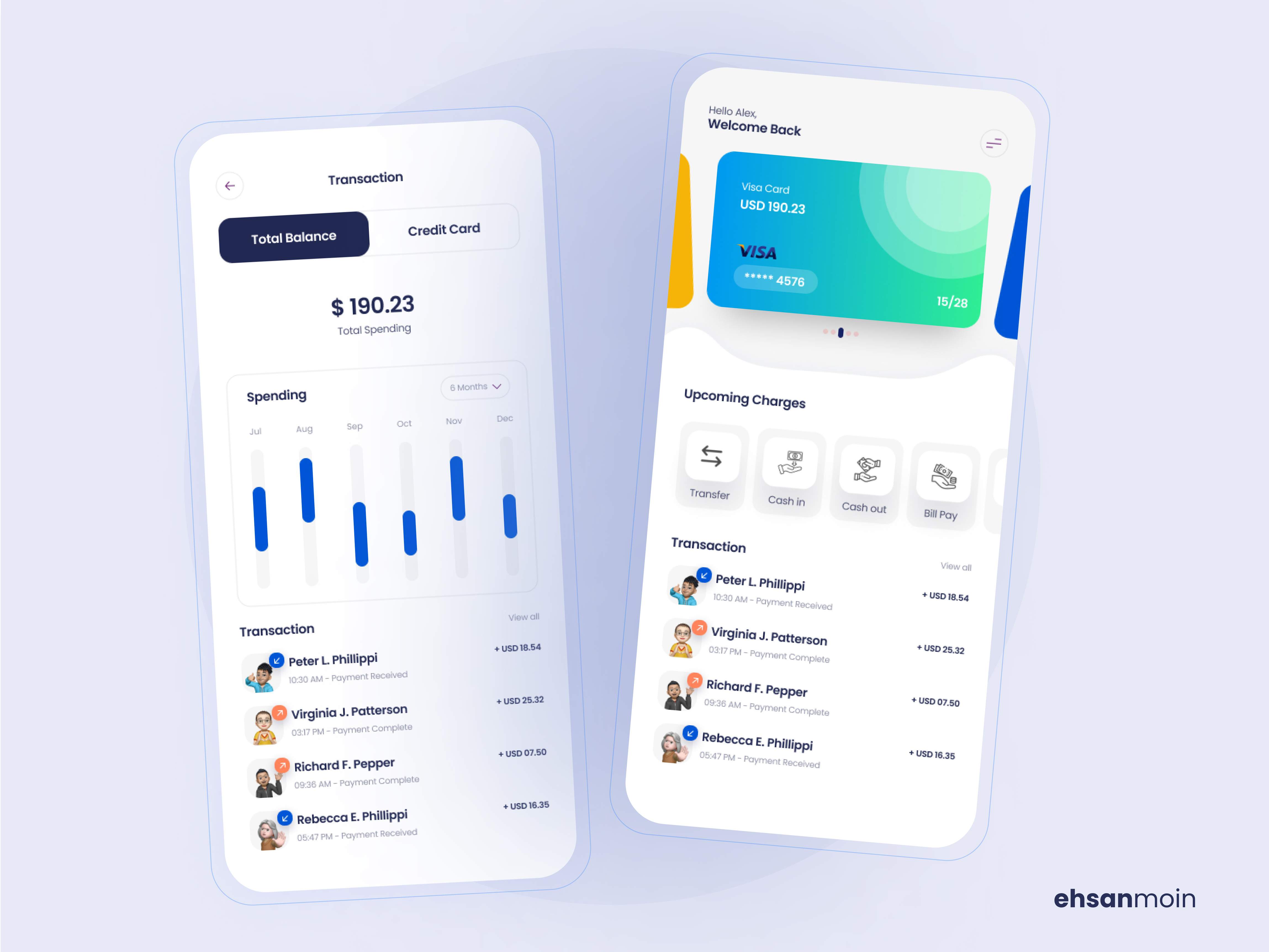 Example of Mobile App Design / From 5 Screens