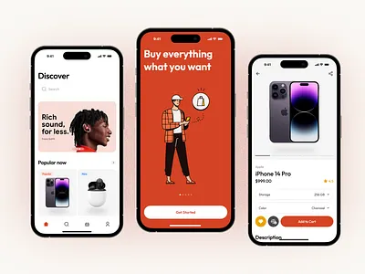 Clavi - Online shop app catalogy design iphone onboarding online store shop store ui ux