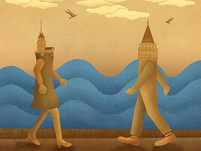 Istanbul art graphic design illustration procreate