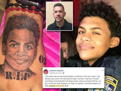 he put the tat of his dead son for getting stabbed too death