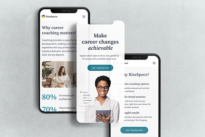 Landing Page for Coaching and Mentoring Platform app coach coaching figma landing page uxui webdesign