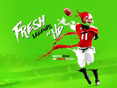 ESPN Player OTT - American Football advertising campaign design digital marketing graphic design social media