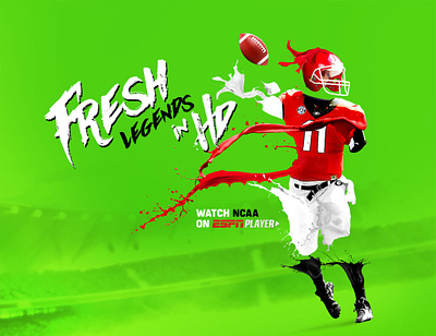 ESPN Player OTT - American Football advertising campaign design digital marketing graphic design social media