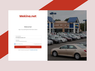 Mekina Net - Login Page Concept concept design login ui ux