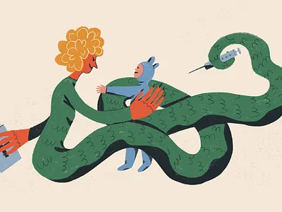 Illustration Munchausen syndrome p. 1 flat illustration illustrator people