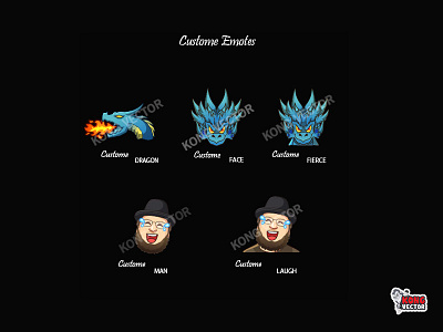 Custome Twitch Emotes cartoon design emoji emote emotes illustration twitch twitchemote twitchemotes