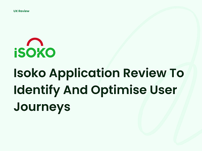 iSoko UX Review design ux