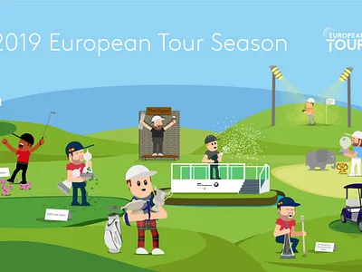 2019 European Tour Season Illustration design graphic design illustration