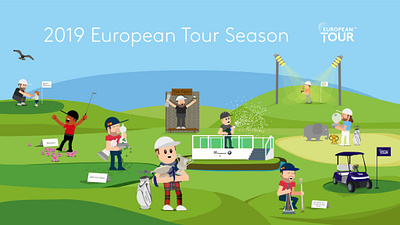 2019 European Tour Season Illustration design graphic design illustration