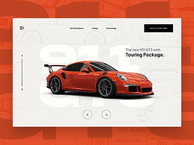 Porsche 911 GT3 Website concept 3d @ @daily ui @design abstract adobe animation automobile cars designs figma flat graphic design illustration product design retro typography ui vintage web design