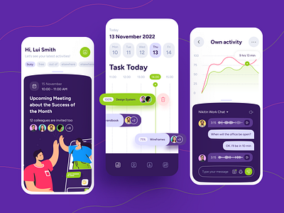 Task Management App app calendar daily dashboard design ios management mobile planner productivity progress project schedule tasks team timeline to do ui ux