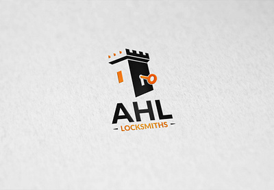 AHL Locksmiths ahl castle company design key locksmith logo