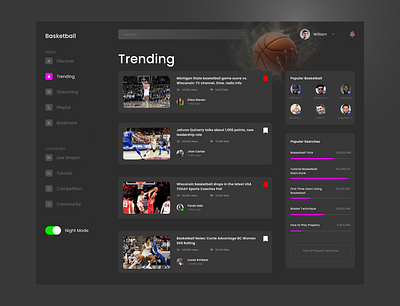 #Exploration - Basketball News/Video Platform - Trending animation application basket branding cloud design illustration landing page logo ui vector
