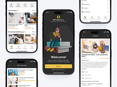 Online Courses App app application courses design ios learning ui ux web