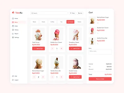 Cashier / POS System cafe cashier dashboard design desktop e commerce food merchant online shop point of sale pos restaurant tablet ui ui design