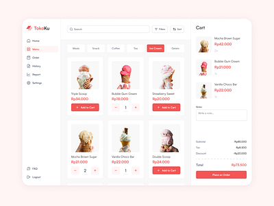 Cashier / POS System cafe cashier dashboard design desktop e commerce food merchant online shop point of sale pos restaurant tablet ui ui design