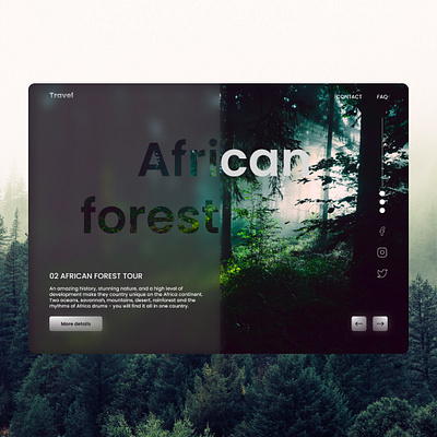 Travel - The Forest Tour app branding design figma graphic design tour travel ui ux webdesign webheader website