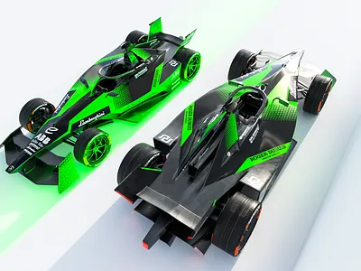 Formula E Livery Concept 3d branding graphic design