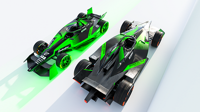 Formula E Livery Concept 3d branding graphic design