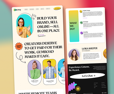 Design Agency landing page ui design 🔥 agency colorful colors figma gradient homepage landing page mesh gradient ui design user interface