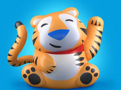 Lucky tiger cat’s 3d 3d character animation cat character design illustration lucky cat nft