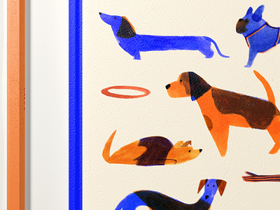 Dog Branding branding design dog illustration midcentury minimalist pattern pet retro screen print vintage