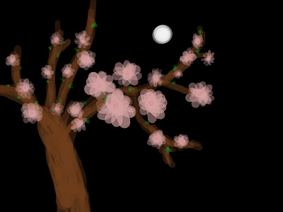 One Spring Night......🌸💮 design illustration