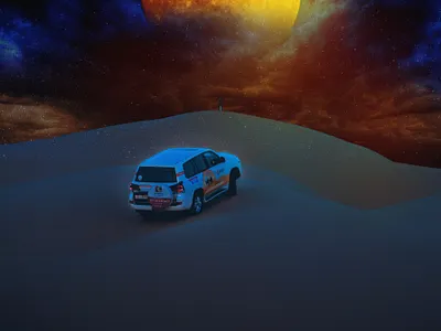 Moonlight Car Ride design graphic design illustration