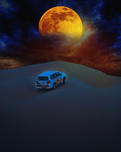 Moonlight Car Ride design graphic design illustration