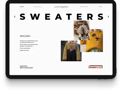 E-commerce landing page card clothing design ecommerce instagram online shop sweeter ui web