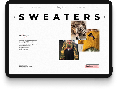 E-commerce landing page card clothing design ecommerce instagram online shop sweeter ui web