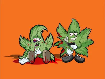 Weed Kills Man branding design flat graphic design illustration vector