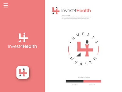 Health logo, Letter IH logo design, Invest 4 Health brand designer brand style guideline case study community consulting digital economy group work growth human abstract logo logo designer marketing non profit picxola rising team logo unity logo unity marketing wealth management