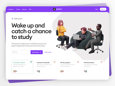 Online course | Title web page course design online online course school uiux user interface web design web header