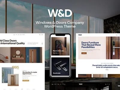 W&D - Windows & Doors Company WordPress Theme blog business design illustration logo web design webdesign wordpress wordpress theme wordpress themes