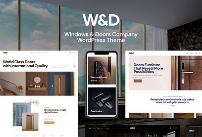 W&D - Windows & Doors Company WordPress Theme blog business design illustration logo web design webdesign wordpress wordpress theme wordpress themes